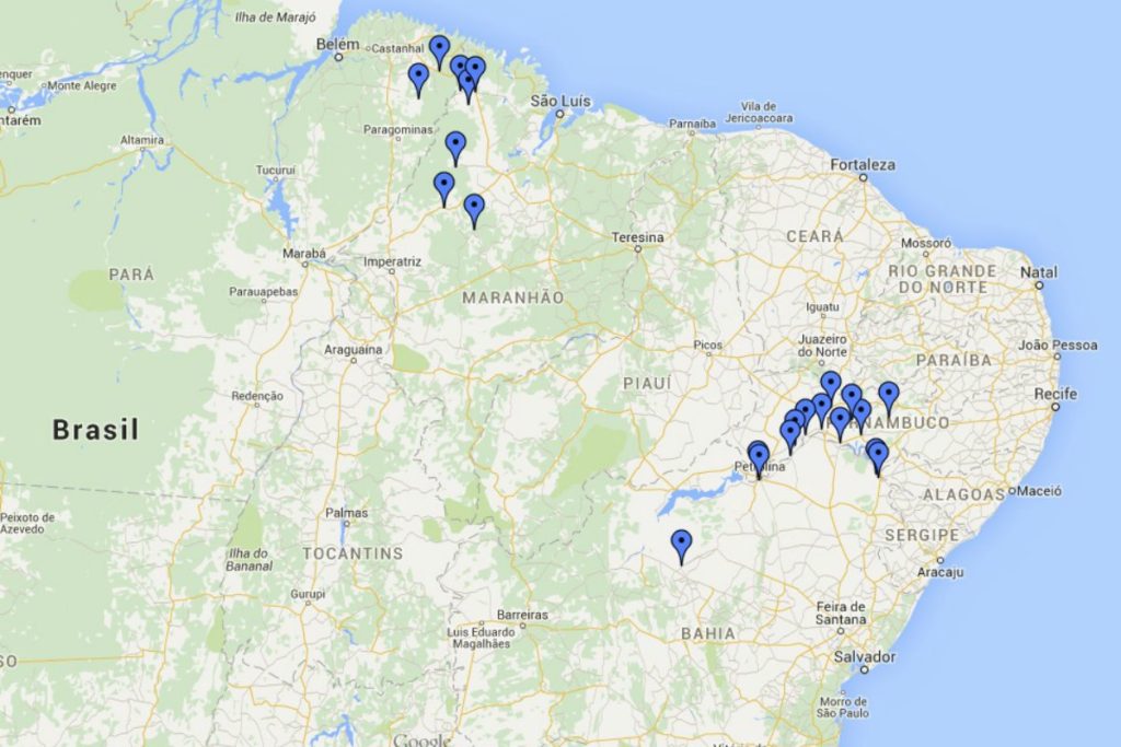 O Polígono da Maconha inclui 13 cidades do sertão pernambucano e baiano. Ao norte, desponta outro polo produtor de cannabis no Maranhão e Pará.